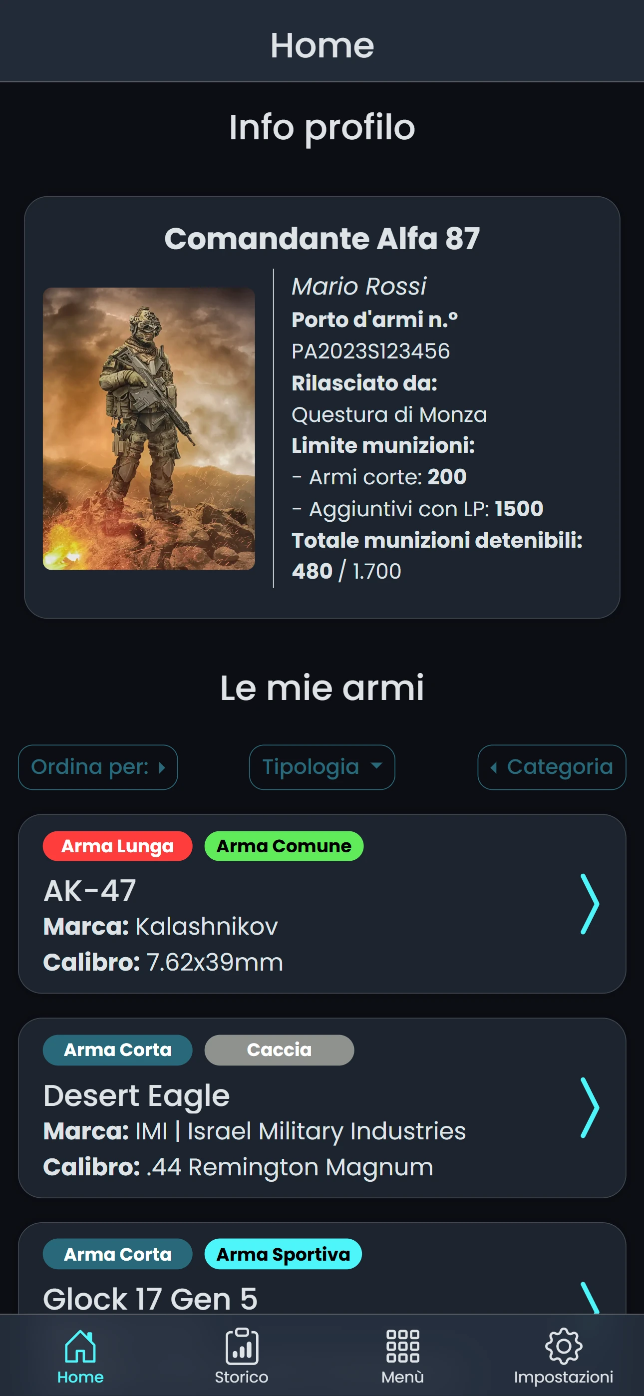 MyWeapons App